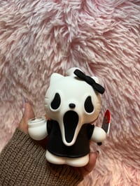 Image 6 of Scream Hello Kitty Silicone Bong Halloween Tobacco Pipe Girly Hand Pipe