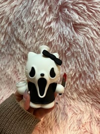Image 2 of Scream Hello Kitty Silicone Bong Halloween Tobacco Pipe Girly Hand Pipe