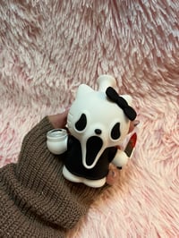 Image 15 of Scream Hello Kitty Silicone Bong Halloween Tobacco Pipe Girly Hand Pipe