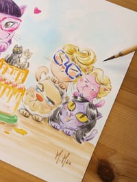 Image 3 of 'The Great Cat Bake Off' Framed Original Painting