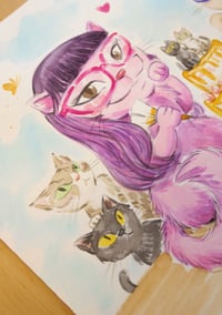 Image 4 of 'The Great Cat Bake Off' Framed Original Painting