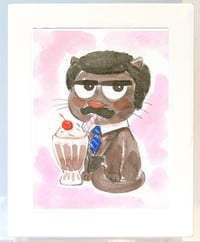 'Severance Cats- Mr. Milchick' Framed Original Painting