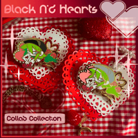 Image 2 of Black N'd Hearts : N Lovemail Pin 