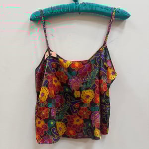 Image of Vintage Floral Satin Camisole - Size L