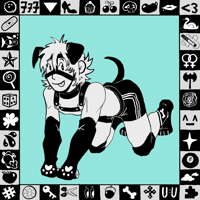 Image 1 of Puppy Boy Textured Square Print