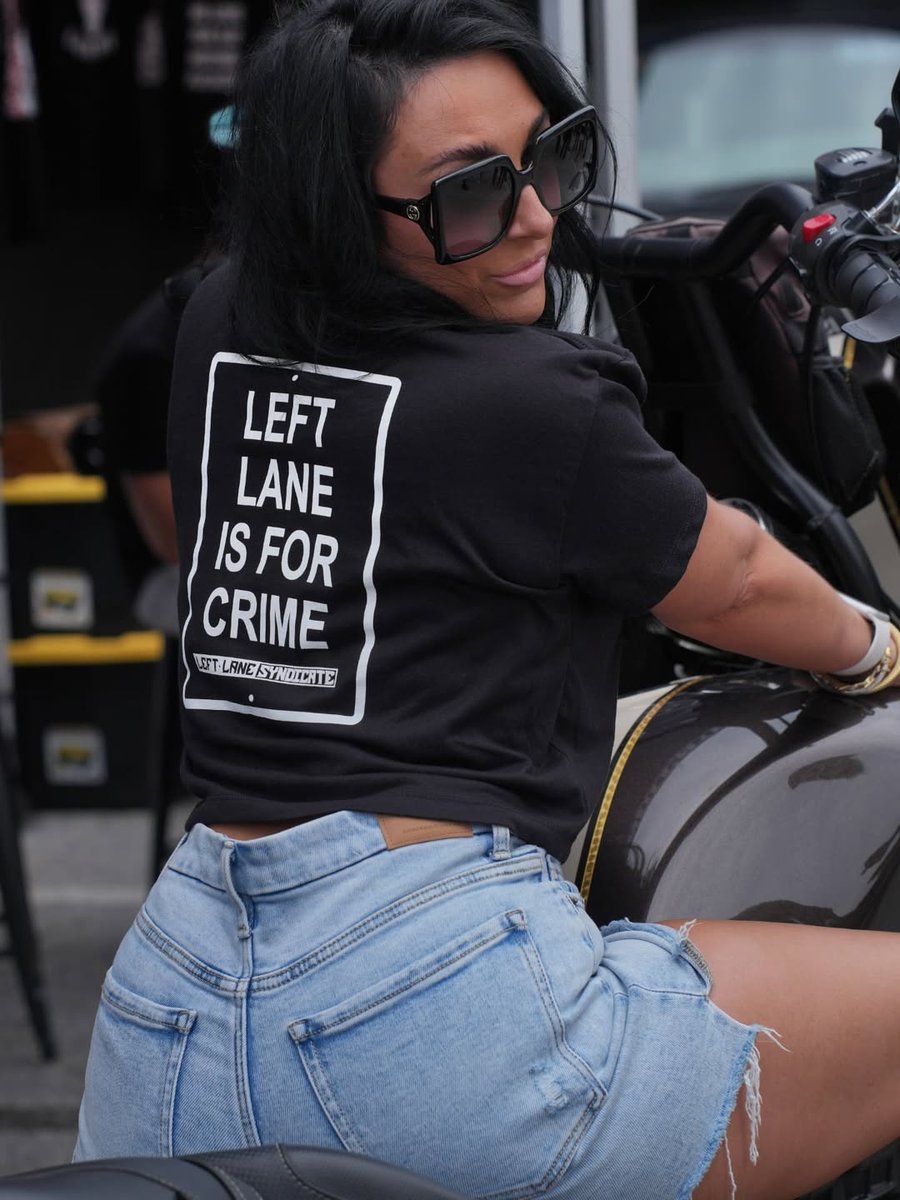 Image of Left Lane Is For Crime Womens Crop Top Shirts