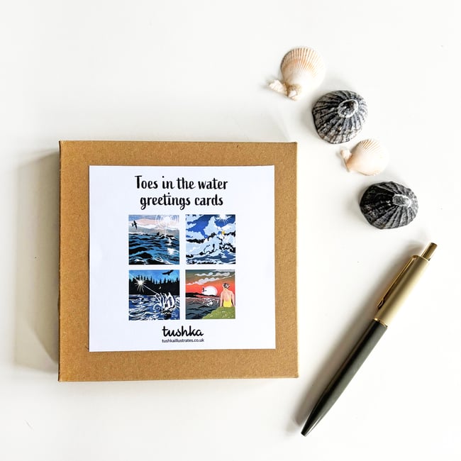 Toes in the Water Greetings Cards