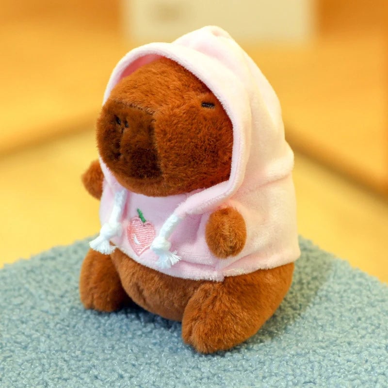 Image of Capybara Plush Keyring🍑🍊🥑🍓