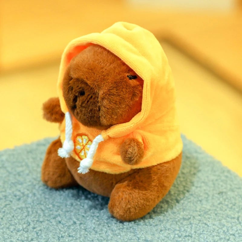 Image of Capybara Plush Keyring🍑🍊🥑🍓
