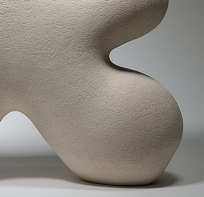 Star Man - Hand-Built White Ceramic Sculpture