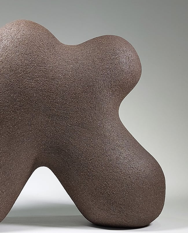 Star Man - Hand-Built Black Abstract Ceramic Sculpture