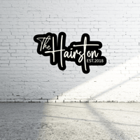 Image 2 of Large Last Name Sign