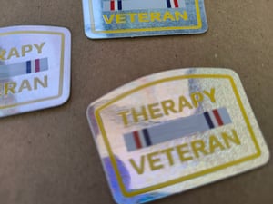 Therapy Veteran die cut sticker