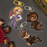 Image 2 of INTERVIEW WITH THE VAMPIRE keychain | Lestat, Armand, Daniel
