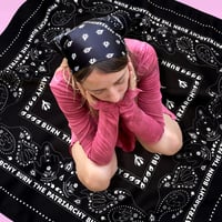 Image 4 of Bandana Burn the Patriarchy  <small>(silky satin)</small> 