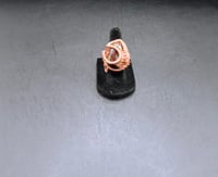 Image 3 of Dragon Blood Copper Wrapped Adjustable Ring 
