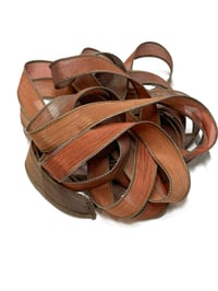 Image 3 of  1PC. BURNT EMBERS 42" Hand Dyed Finished Edge Silk Wrist Wrap Bracelet/Jewelry/Craft Ribbons