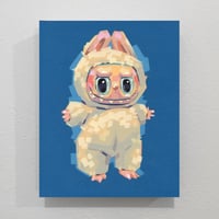 Image 2 of Soymilk - Original 8" x 10" Painting and Labubu