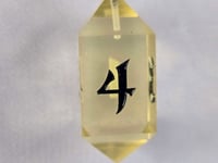 Image 3 of Black Bee - Yellow D4 Dice Necklace 