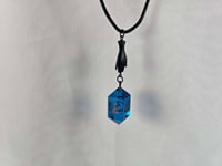 Image 2 of Mage Hand - Blue D4 Dice Necklace 
