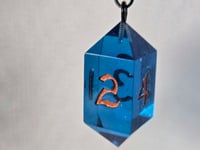 Image 3 of Mage Hand - Blue D4 Dice Necklace 