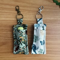 Image 2 of Lip Balm Holder Fabric Keychain