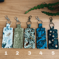 Image 3 of Lip Balm Holder Fabric Keychain