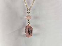 Image 2 of Pink Charmer - Pink D4 Dice Necklace 