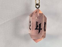 Image 4 of Pink Charmer - Pink D4 Dice Necklace 