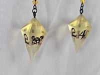 Image 3 of Angel's Trumpet - Glitter - D4 Dice Earrings 