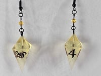 Image 2 of Angel's Trumpet - Glitter - D4 Dice Earrings 