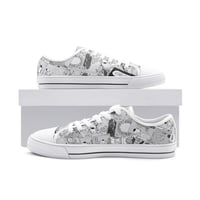 Image 1 of Unisex All-Over Print Low Top Canvas Shoes