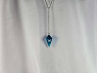 Image 2 of Cornflower - Purple D4 Dice Necklace 