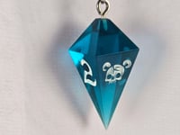 Image 3 of Cornflower - Purple D4 Dice Necklace 