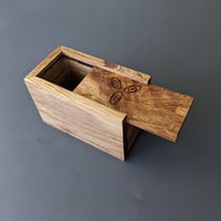 Image 3 of A Box of Seven Devils - Tanoak (with resin fill) box with Walnut tiles