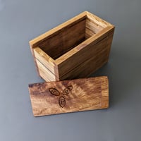 Image 5 of A Box of Seven Devils - Tanoak (with resin fill) box with Walnut tiles