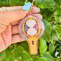 Image 1 of ATZ Lightiny Kpop Lightstick Acrylic Holographic Keychain Charm