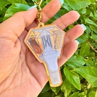 Image 2 of MX Mondoongie Kpop Lightstick Acrylic Holographic Keychain Charm