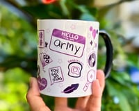Image 3 of BTS Doodle Mug 11oz