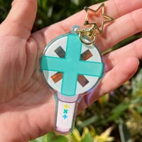 Image 1 of TXT Moabong Kpop Lightstick Acrylic Holographic Keychain Charm
