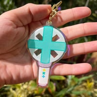 Image 2 of TXT Moabong Kpop Lightstick Acrylic Holographic Keychain Charm