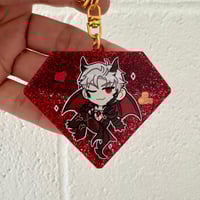 Image 3 of LADS Sylus Gem Glitter Acrylic Keychain Charm
