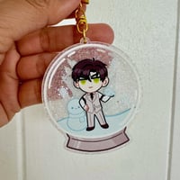 Image 3 of LADS Zayne Snowglobe Glitter Acrylic Keychain Charm