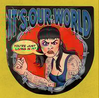 Image 1 of IT’S OUR WORLD woodcut