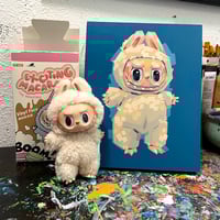 Image 3 of Soymilk - Original 8" x 10" Painting and Labubu
