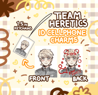 Image 1 of (PRE-ORDER) TEAM HERETICS ID CELLPHONE CHARMS