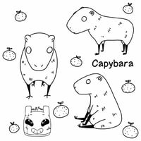 Image 1 of Capybaras Sticker Sheet