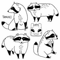 Image 1 of Tanukis Sticker Sheet