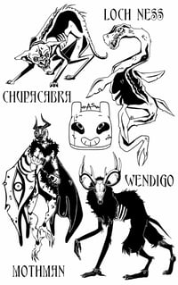 Image 1 of Cryptids Sticker Sheet