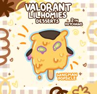 Image 2 of (PRE-ORDER) VALORANT LIL HOMIES DESSERTS KEYCHAINS